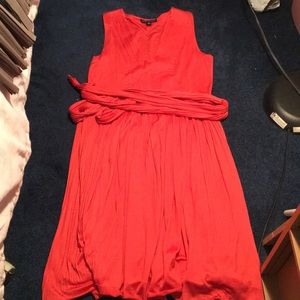 Banana Republic ladies coral dress with tie belt